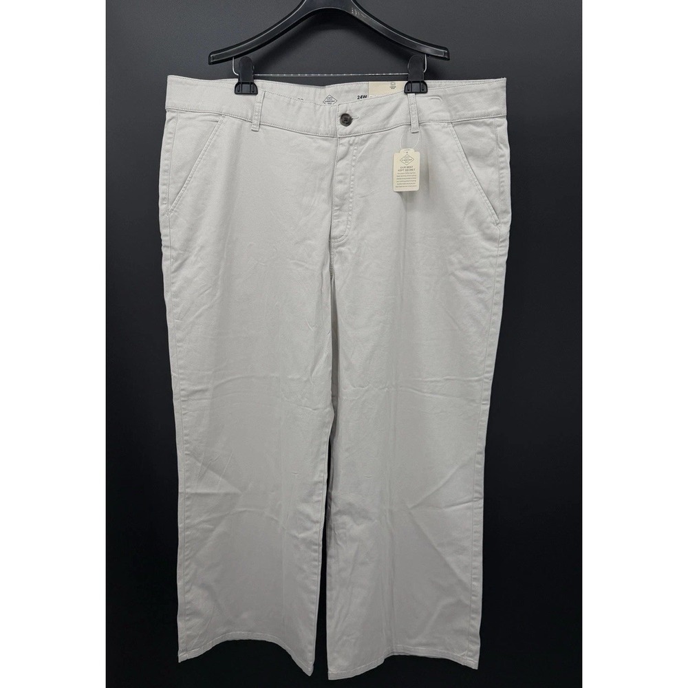 St. John's Bay Wide Leg Pants 24W Moonbeam Tummy Control Comfort NWT 46x30.5